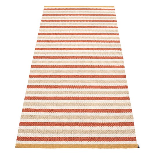 Pappelina Teo gulvteppe 85 cm x 200 cm, brick/beige/vanilla Pappelina Teo gulvteppe 85 cm x 200 cm, brick/beige/vanilla