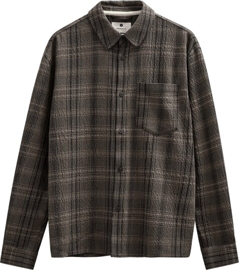 Anerkjendt Akotto Check3 Ls Shirt Brown XXL