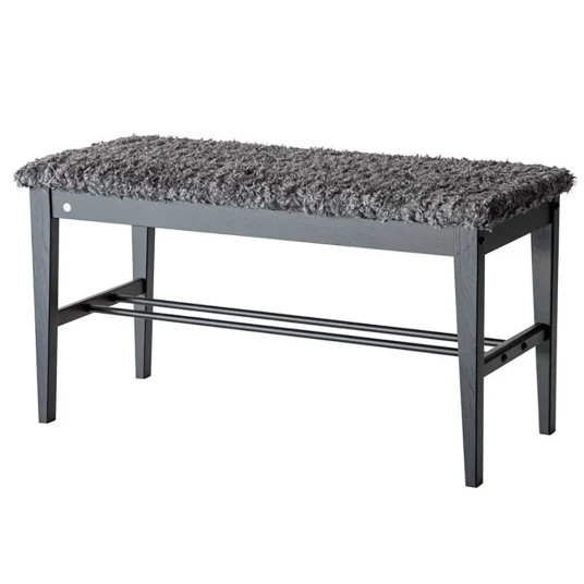Oscarssons Möbel Cora Bench Svartbeiset eik/safeskinn brun Oscarssons Möbel Cora Bench Svartbeiset eik/safeskinn brun
