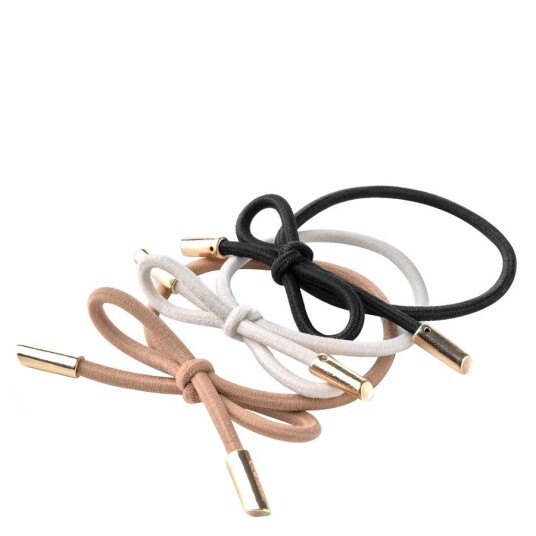 Corinne Hair Tie Bow Metal Plain 3-Pack Mix 3pcs Corinne Hair Tie Bow Metal Plain 3-Pack Mix 3pcs