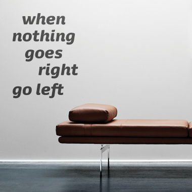 Go left wallsticker av Alan Smithee, 48x60 cm Go left wallsticker av Alan Smithee, 48x60 cm