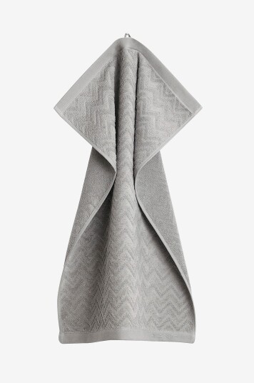 Gant Home - Håndkle Jacquard Herringbone 50x70 cm - Grå