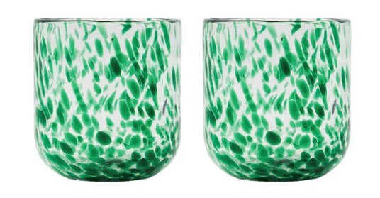 House Doctor Grønn Telysestake 2-pk Ø9,5 cm i Glass