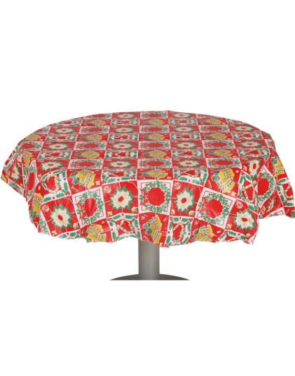 RUND Tekstilduk med Julemotiver diameter 152 cm