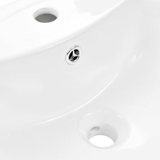 vidaXL Servant frittstående sokkel keramisk hvit 520x440x190 mm