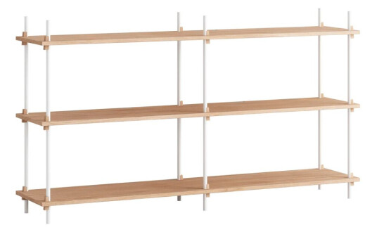 Moebe shelving system s.85.2.B Eik-hvit