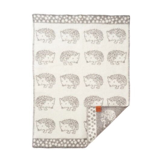 Klippan Yllefabrik Hedgehog barnepledd 65 x 90 cm Grå