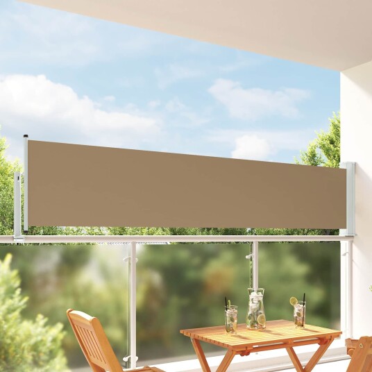 vidaXL Side Markise 100 x 300 cm 100% polyester jern stål Rektangulær