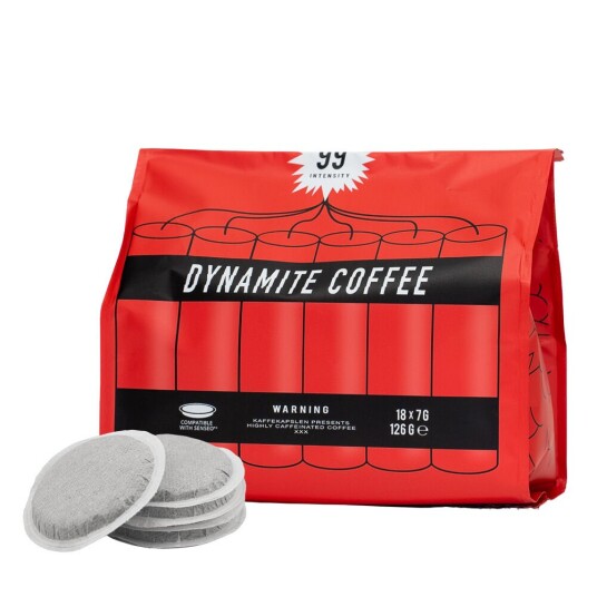 Senseo Kaffekapslen Dynamite Coffee til Senseo. 18 puter Senseo Kaffekapslen Dynamite Coffee til Senseo. 18 puter
