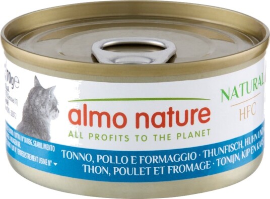Almo Nature Våtfôr Hfc Natur Tunfisk Og Ost Kylling 70G 24 X 70 G