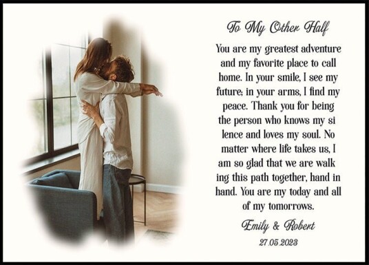 Photo With Poem Personal Plakat Plakat / 30x40cm Photo With Poem Personal Plakat Plakat / 30x40cm