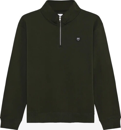 Knowledge Cotton Apparel Badge Core Halfzip - FORREST NIGHT - S
