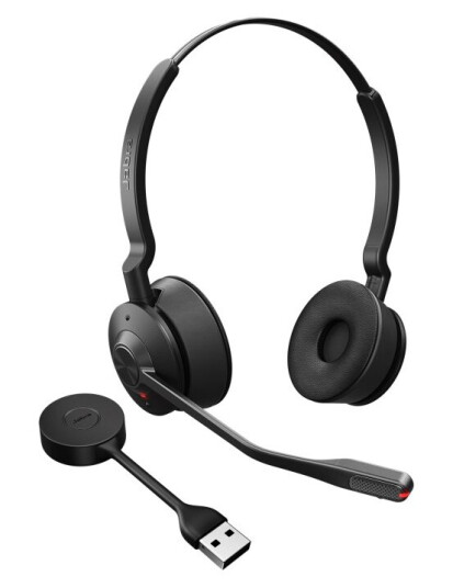 Jabra Engage 55 Se Stereo - Hodesett - On-Ear - Dect - Trådløs - Usb-A Via Dect Adapter - Uc-Sertifisert Jabra Engage 55 Se Stereo - Hodesett - On-Ear - Dect - Trådløs - Usb-A Via Dect Adapter - Uc-Sertifisert