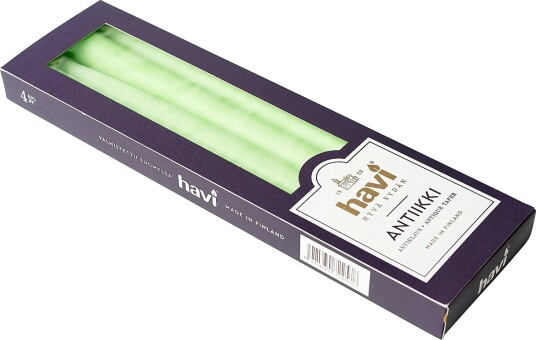 Havi Havi Antique Taper Candle Birch 8H Green H:28CM