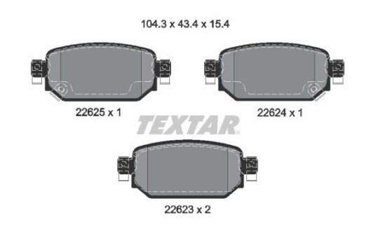 Bremseklosser TEXTAR 2262301 Bremseklosser TEXTAR 2262301