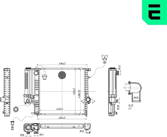 ERA 673084 Radiator motorkjøling
