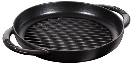 Staub Pure Grill Grillpanne Rund 22 cm, Svart
