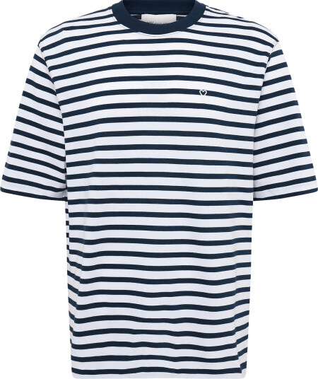 AMI Striped T Shirt Mariniere Navy M