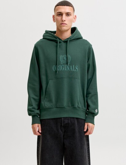 Jack & Jones Jorfrederiksberg Monogram Sweat Hood Sn Green S