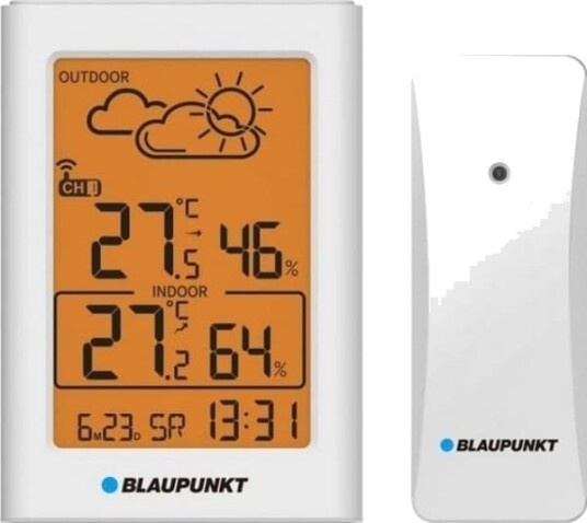 BLAUPUNKT Værstasjon med ekstern sensor WS15WH BLAUPUNKT Værstasjon med ekstern sensor WS15WH