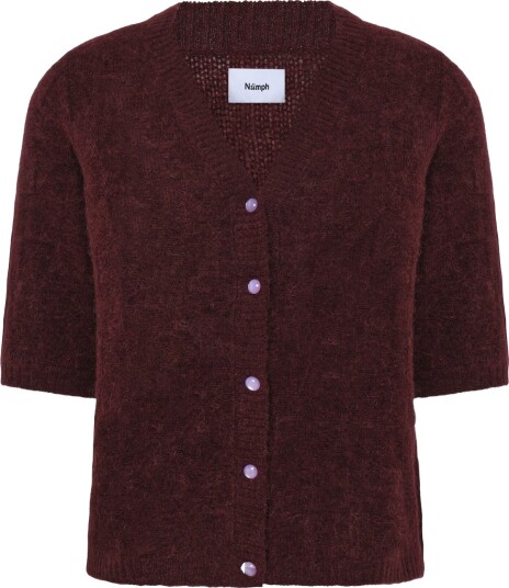 Nümph Nuriette Check Cardigan Burgundy XXL