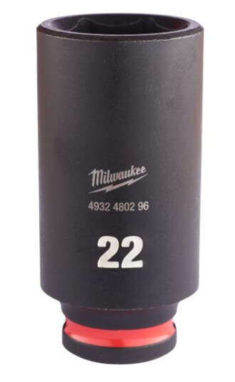 Milwaukee 4932480296 Kraftpipe 3/8", SHOCKWAVE, dybde 22 mm, Håndverktøy