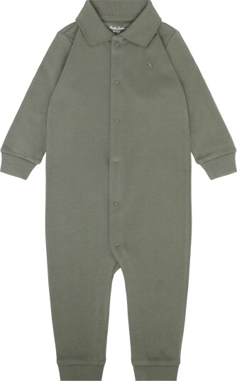 Ralph Lauren Baby 40/1 Interlock Polo Covrall Op Cva Khaki green 62 68