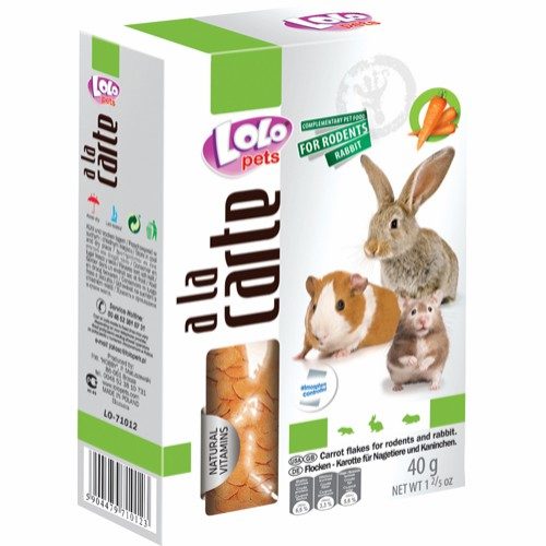Lolo Pets A La Carte Flakes Gulrot Snacks Til Kanin Gnager Lolo Pets A La Carte Flakes Gulrot Snacks Til Kanin Gnager