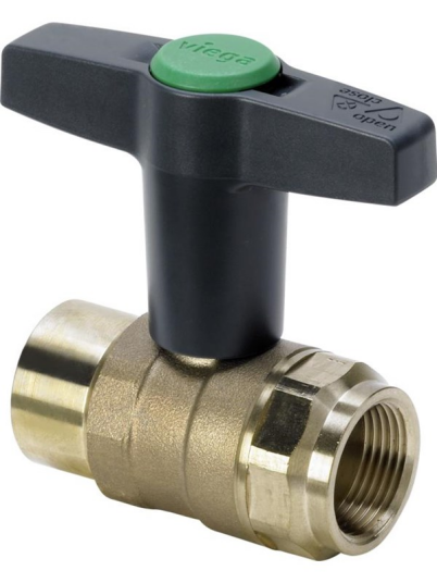 Viega Easytop 1½" Kuleventil Rødgods for Hydraulikk - Maks 1,6 Mpa, 90°C
