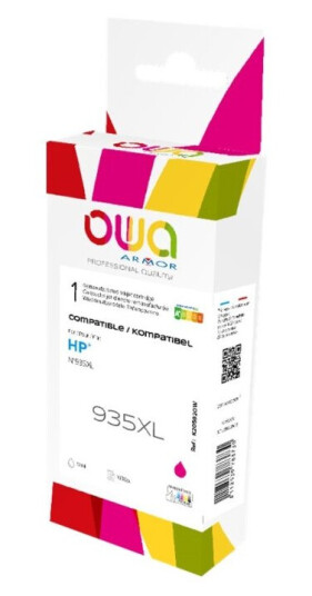 Owa K20592ow - 12 Ml - Magenta - Kompatibel - Boks - Gjenfabrikert - Blekkpatron (Alternativ For: Hp 935Xl) - For Hp Officejet 6812 6815 6820  Officejet Pro 6230 6230 Eprinter 6830 6835