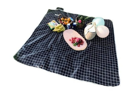 Piknikteppe Strandteppe Fuktteppe Svart Mesh 1.5*2m