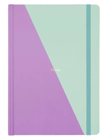 Contrast Notatbok Contrast innb A5 linjert lilac/mint