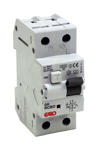 Garo RCBO GR C10A 1+N Jordfeilautomat C 1+N 6 kA 10 A Stikkontakter & kabler
