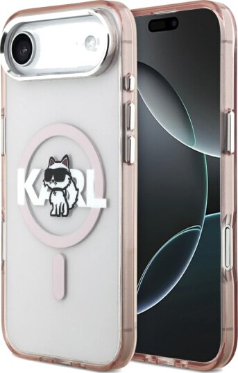 Karl Lagerfeld MagSafe Mobildeksel Choupette Sketch Logo for iPhone 17 Air - Rosa