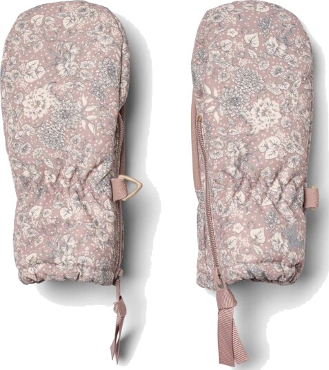 Wheat Technical Mittens Zipper   DRY ROSE FLOWERS   XS