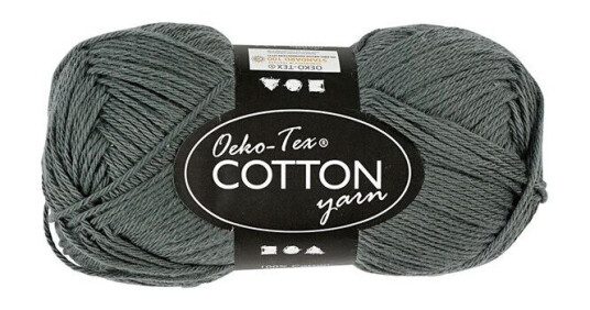 Creativ Company Cotton yarn Grey 50gr 170m Creativ Company Cotton yarn Grey 50gr 170m