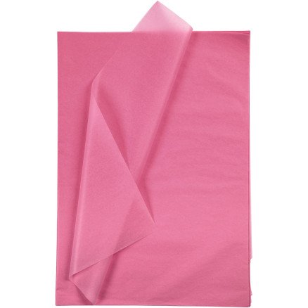 Silkepapir 50x70 cm Rosa 10 ark til Papirhobby og Scrapbooking