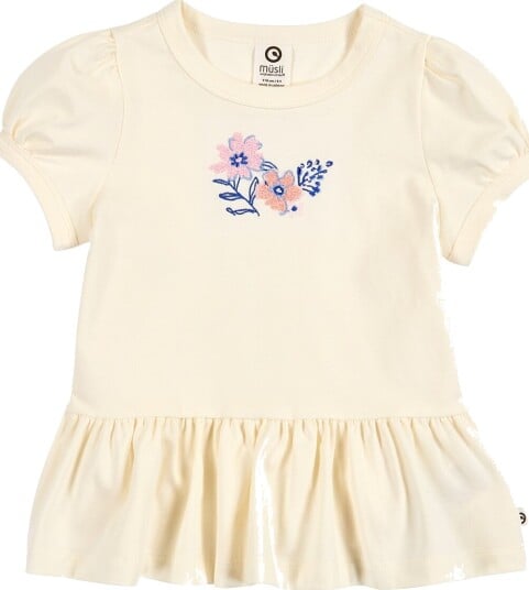 Müsli T skjorte   Primrose Peplum   Tofu m. Broderi   Müsli   3 år 98   T skjorte   Hvit