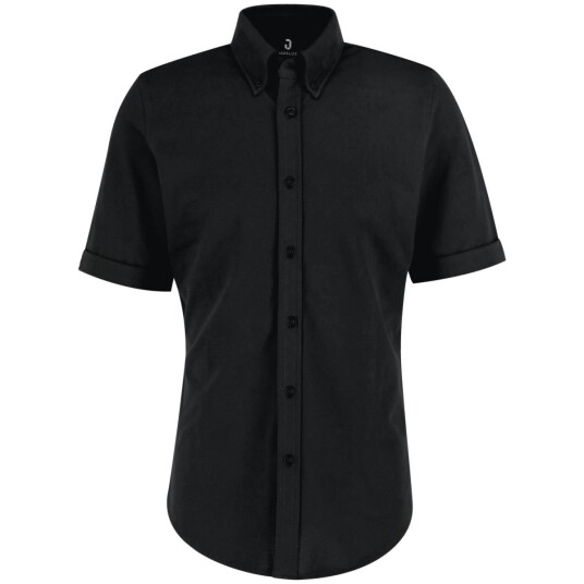 JOBELINE Herreskjorte Piqué kortermet Slim Fit M Svart