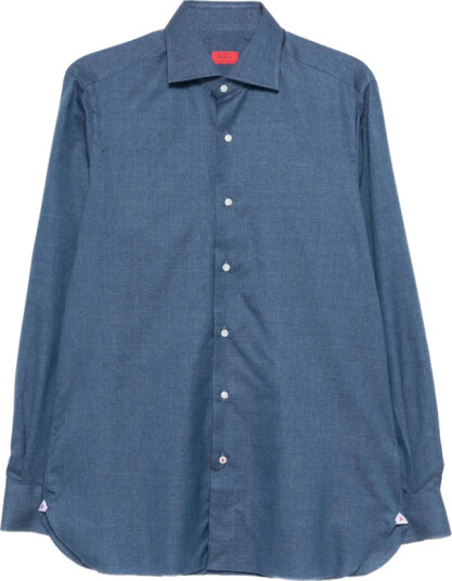 Isaia Herre Skjorter Blå 5XL,