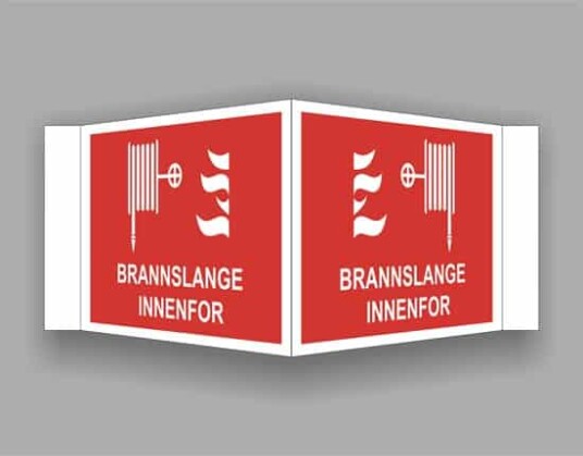 BRANNSKILT BRANNSLANGE INNENFOR 21X14CM PLOG Alu-plate Plog
