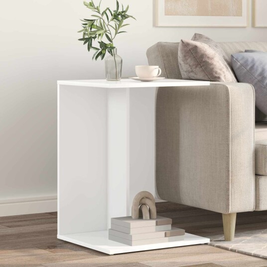 vidaXL Sidetabell Hvit 45 x 40 x 62,5 cm Konstruert tre vidaXL Sidetabell Hvit 45 x 40 x 62,5 cm Konstruert tre
