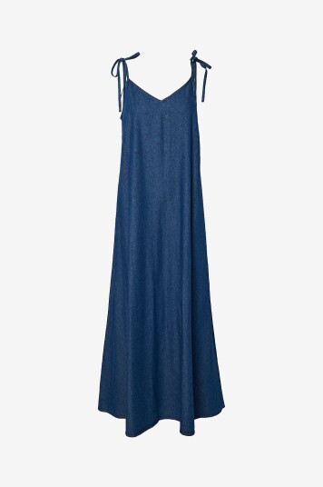 pieces - Denimkjole pcTenim Slip Ankle Dress Wvn BC - Blå