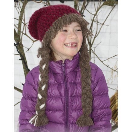 Anna Smiles by DROPS Design lue Hekleoppskrift str 3 14 år