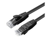 MicroConnect - Koblingskabel - RJ-45 (hann) til RJ-45 (hann) - 2 m - 5 mm - UTP - CAT 6a - halogenfri, innendørs, formstøpt, rund, uten hindringer - svart