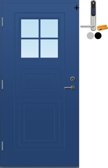 Ytterdør Bygg1 Utvik Cotswold med Yale Doorman Classic Home