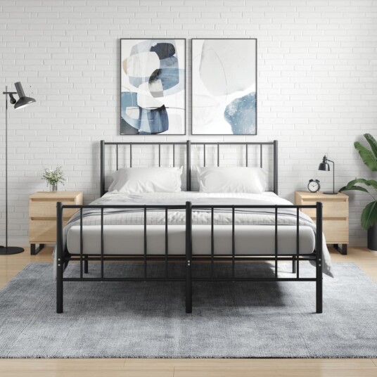 Nattbord 2 stk sonoma eik 40x35x50 cm konstruert tre 8721012110748