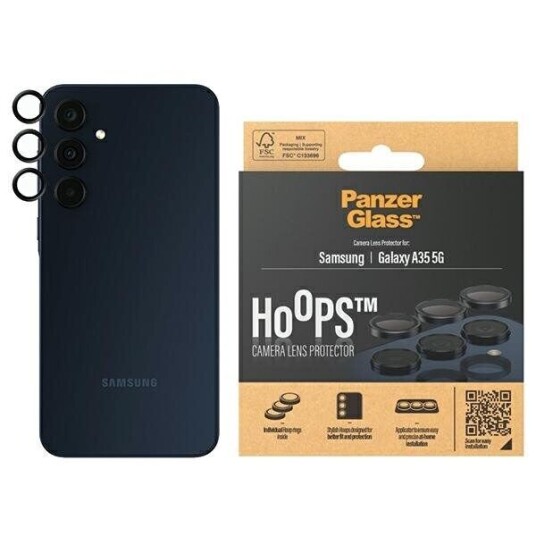 PanzerGlass Hoops Kamerabeskyttelse for Samsung Galaxy A35 5G - Svart