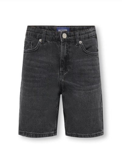 Only & Sons Jr Edge Tai Denim Shorts Sort 152