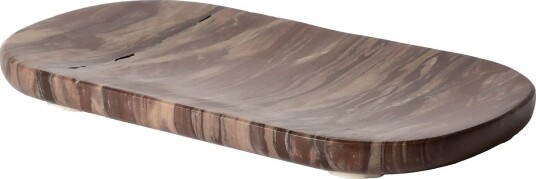 Au Maison Cutting Board Oval, Marble, Dark Brown, 23X12 Cm - DARK BROWN - 23X12 cm
